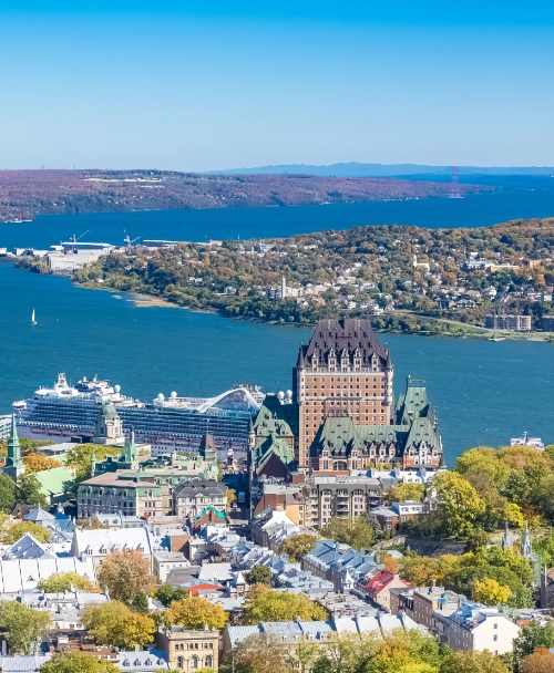 quebec city panorama of the town